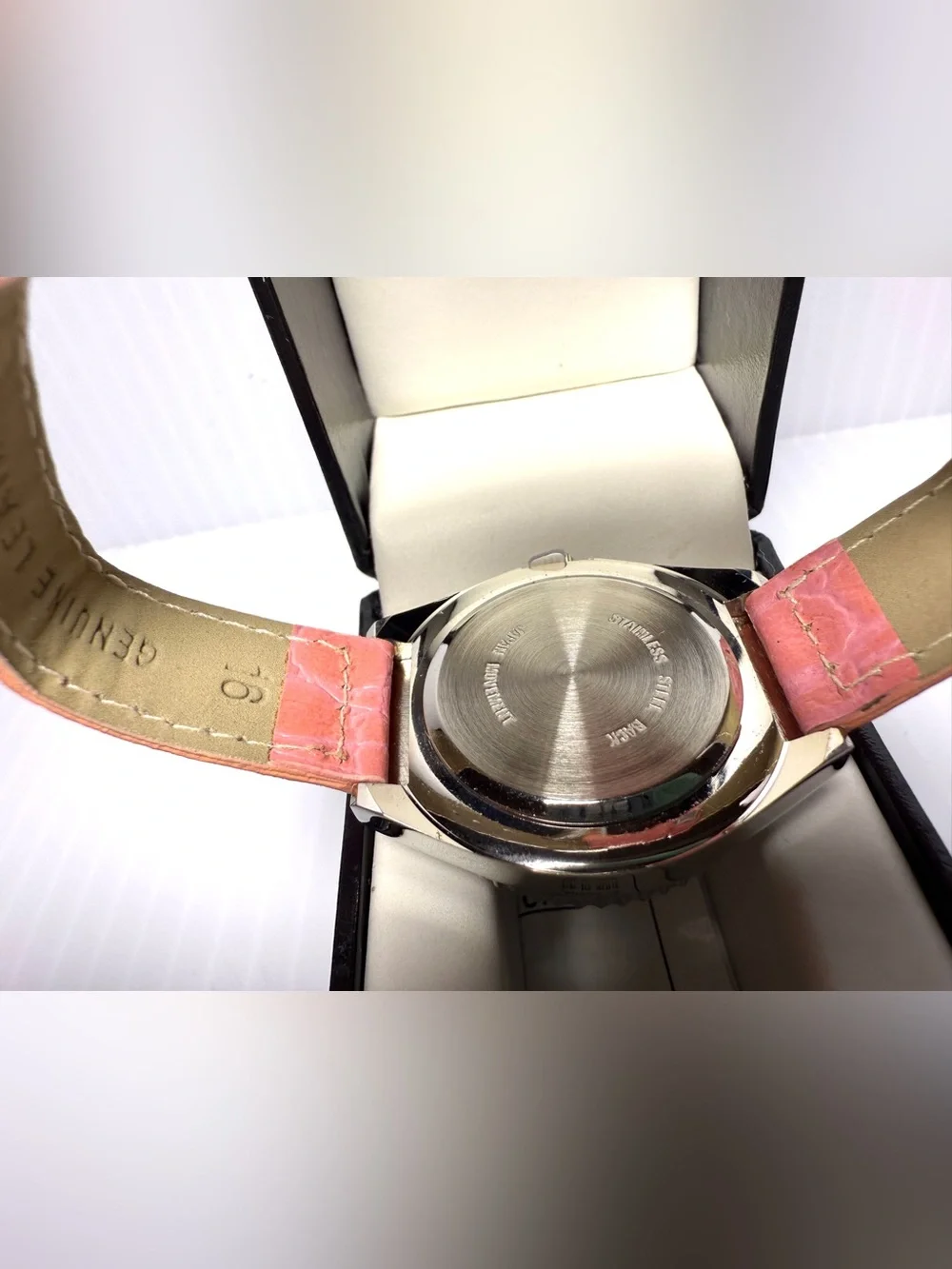 Browningdales Crystal Bezel Quartz Watch - Pink Strap